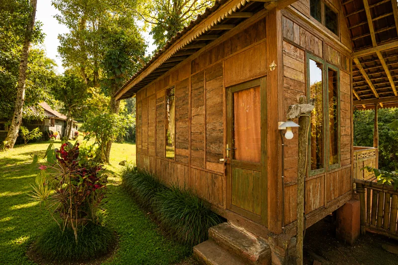 Exterior of the Double Room Garden View at Oemah Tepi Sawah