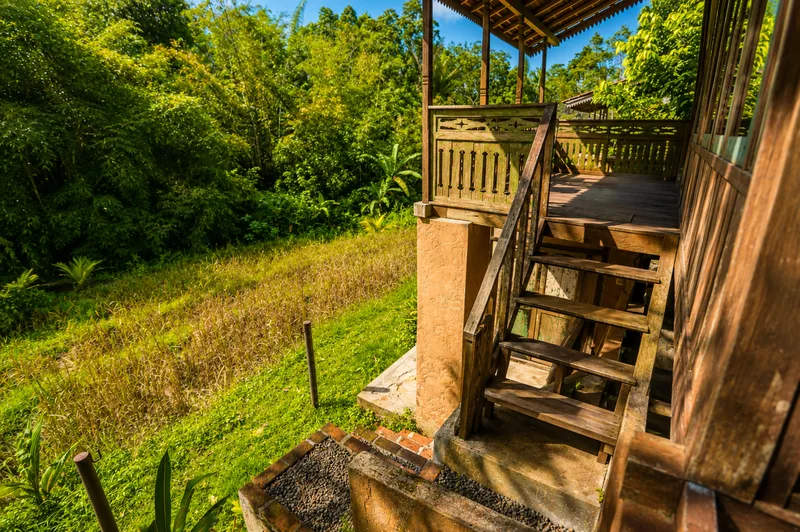 Private terrace of the Double Room Garden View