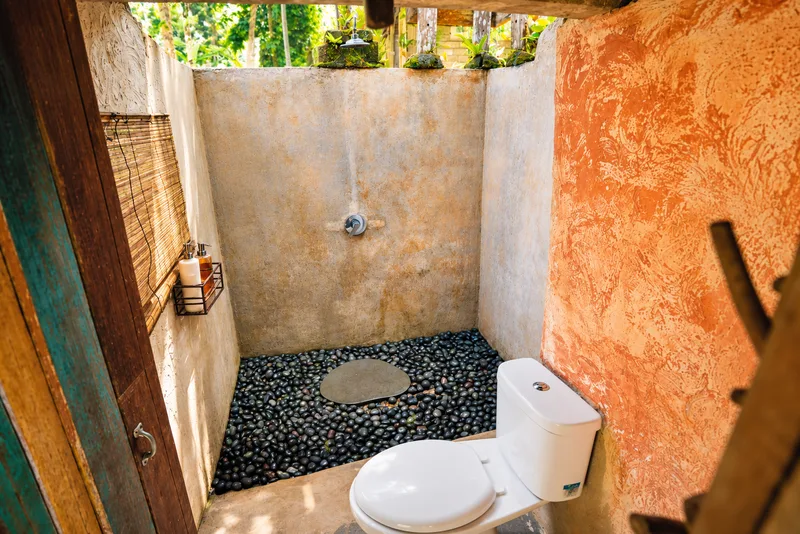 Toilet in the private bathroom