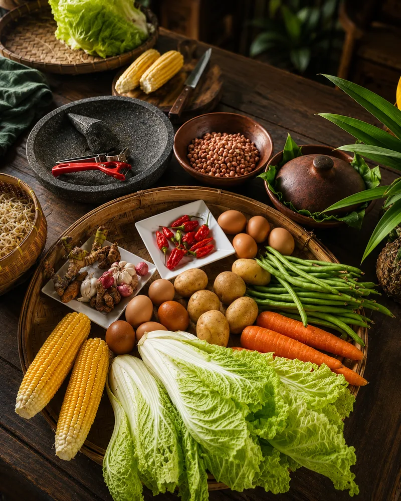 Balinese cooking class at Oemah Tepi Sawah
