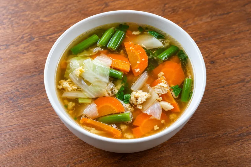Vegetarian Indonesian Capcay with fresh vegetables